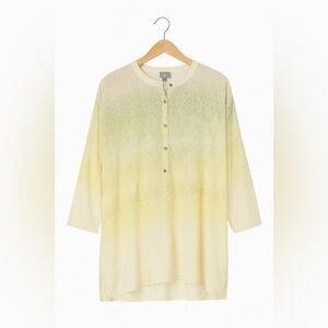 J. Jill Light Green Patterned Tunic M/L